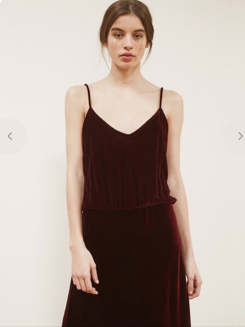 Mes Demoiselles Wine Velvet Maxi Slip Dress_38